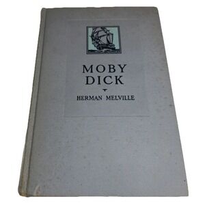 Moby‎ Dick Herman Melville Date Unk 1930-1940s Grosset Dunlap Inscription 1941